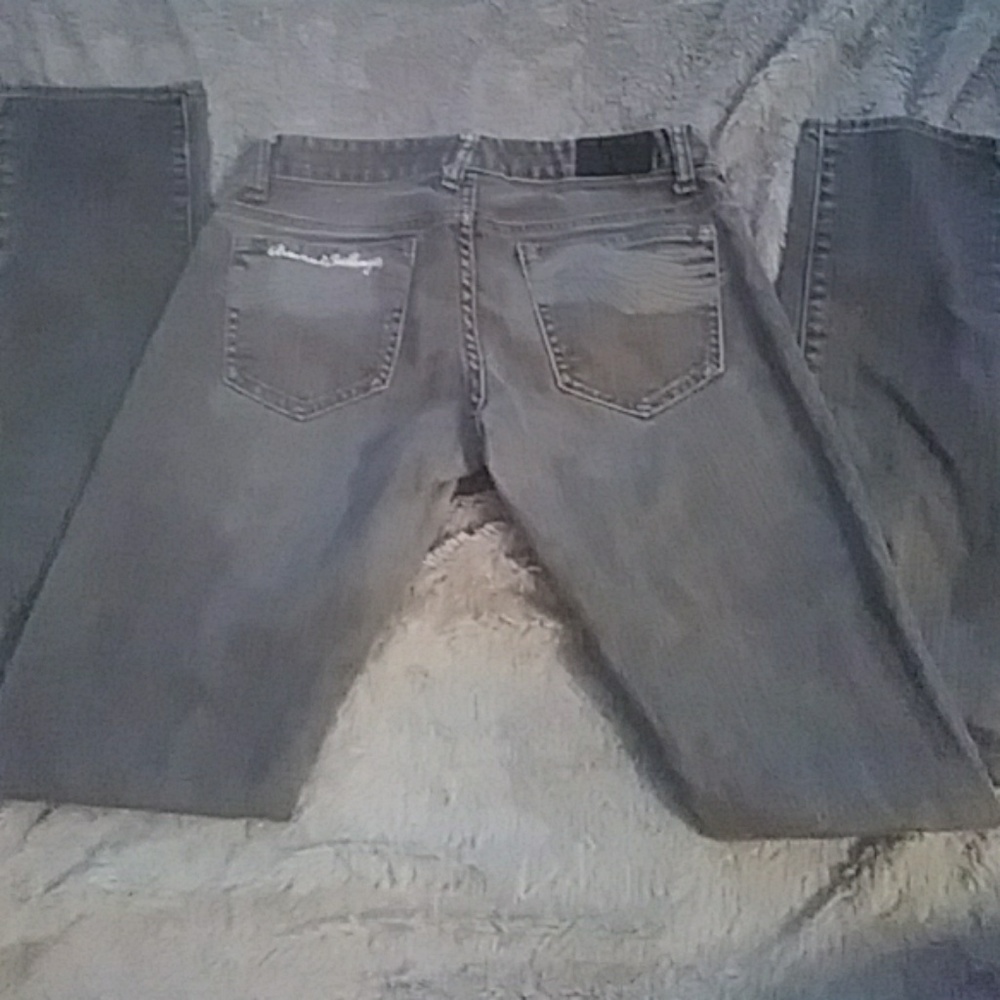 Grey Armani Exchange Jeans w/ Angel Wings